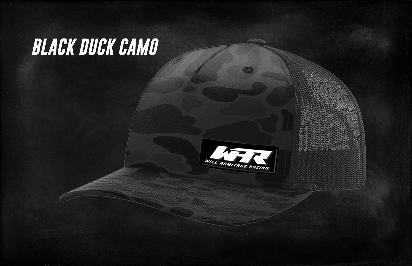 Black Camo Rubber Patch Hat