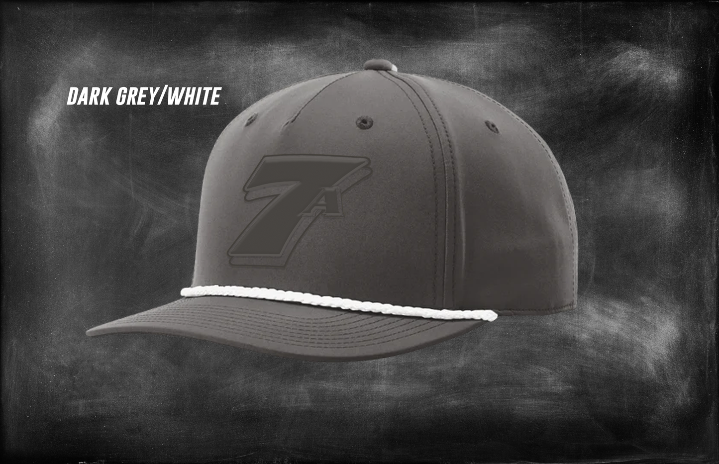 Dark Grey with White Rope 7A Icon Hat