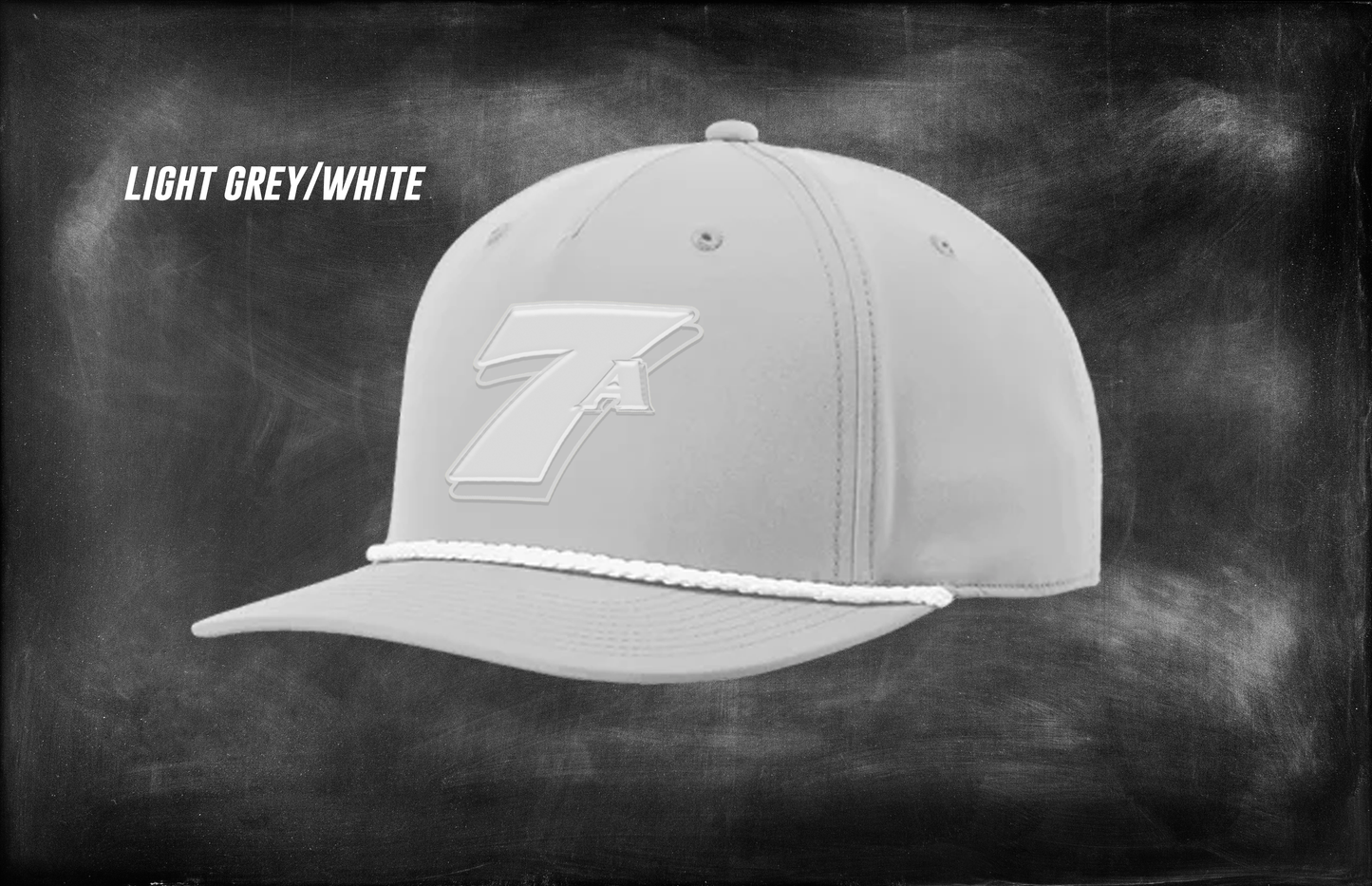 Light Grey with White Rope 7A Icon Hat