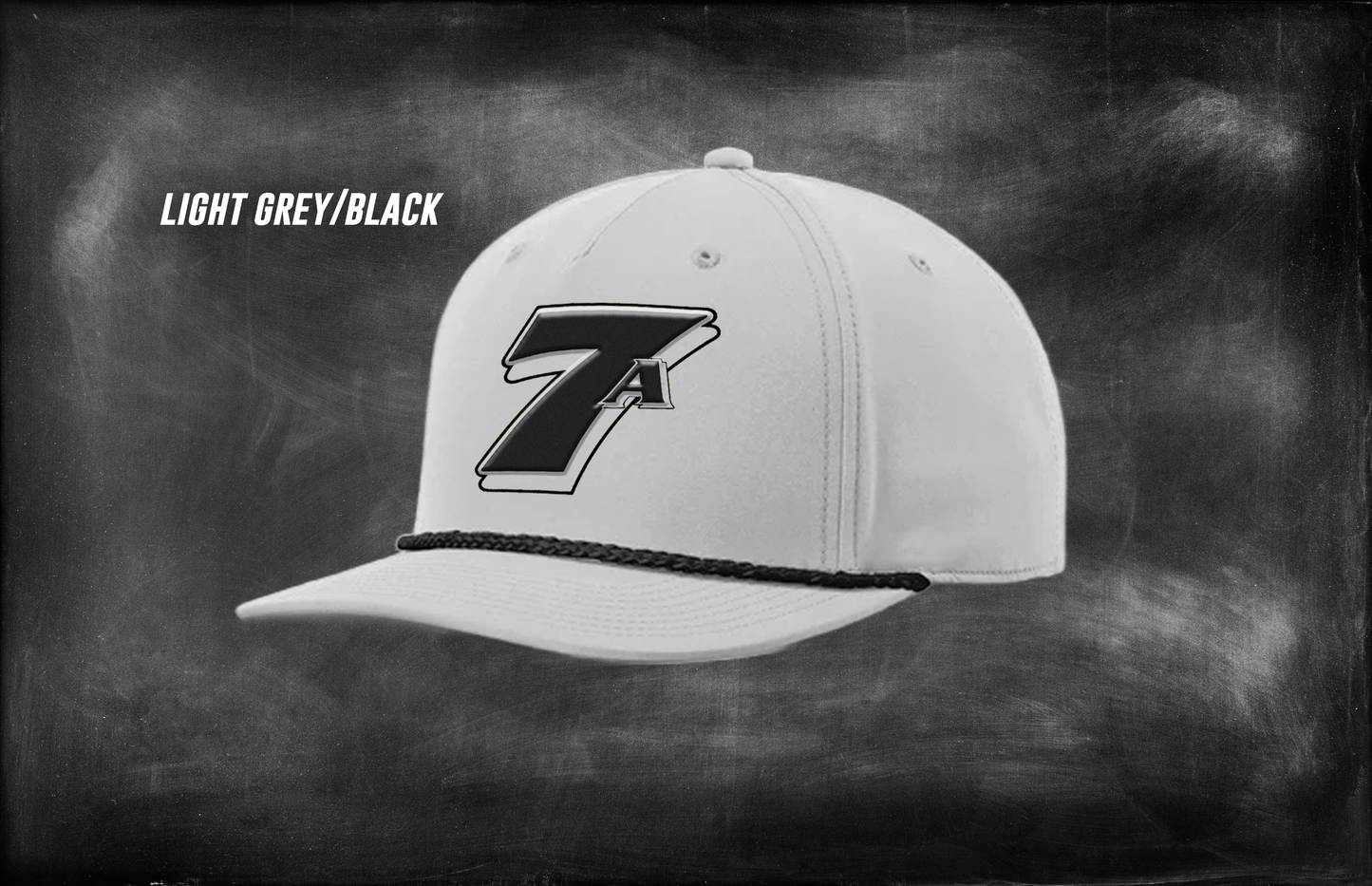 Light Grey with Black Rope 7A Icon Hat
