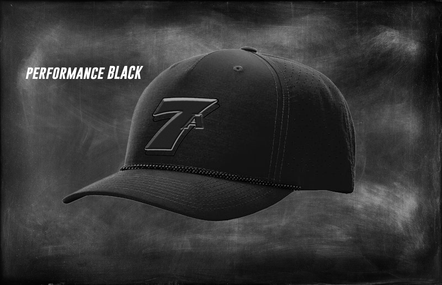 All Black 7A Icon Performance Hat