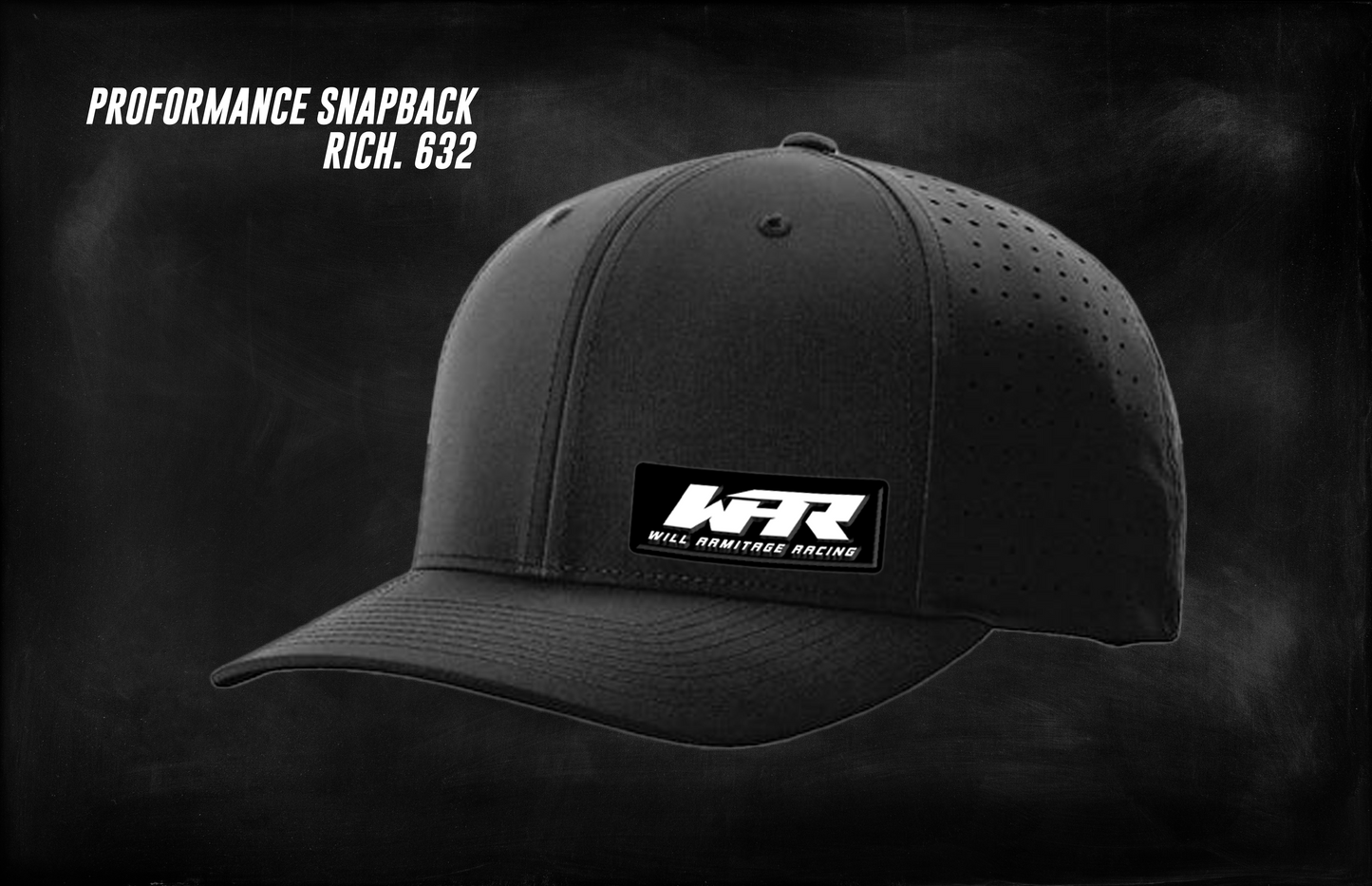 Performance Black Rubber Patch Hat