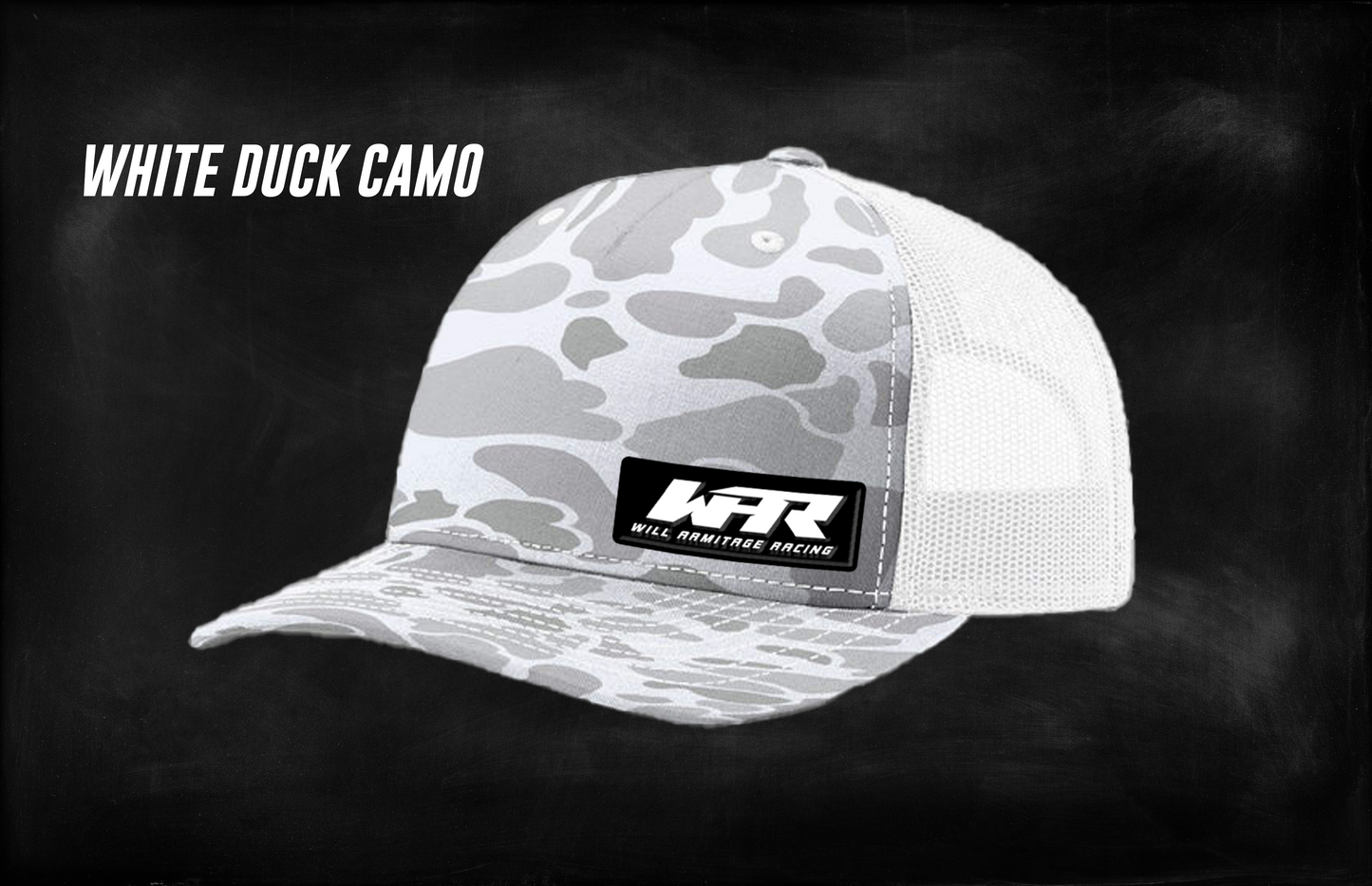 White Camo Rubber Patch Hat